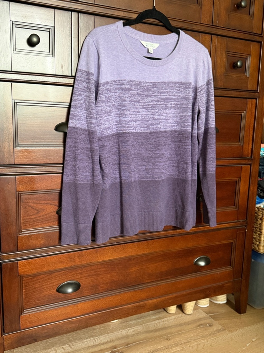 Market & Spruce Lavender Ombre Crew Neck Sweater-purchased from Stitch Fix